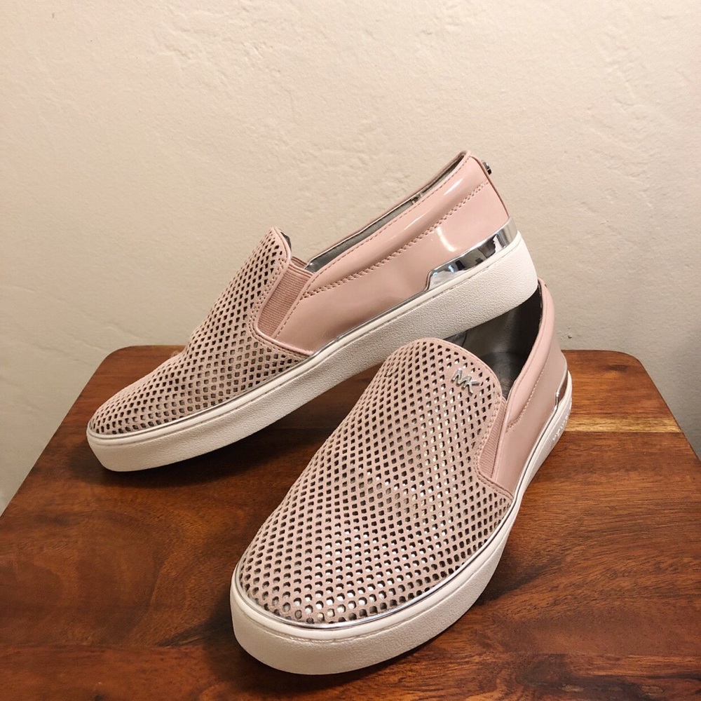 Michael Kors Baby Pink Slip-on Sneakers